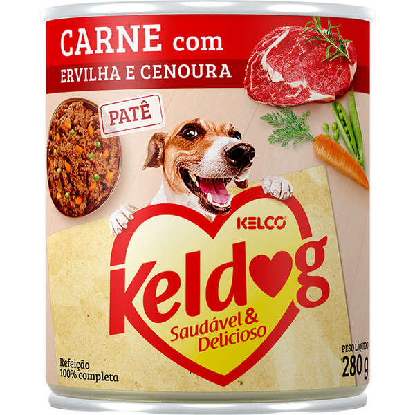 Keldog Lata Carne, Ervilha e Cenoura 280gr